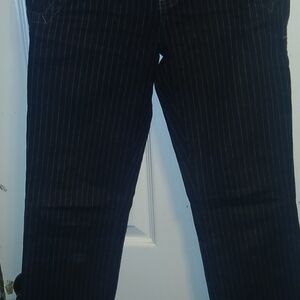 UNIONBAY Black Pinstripe Boot Cut Jeans